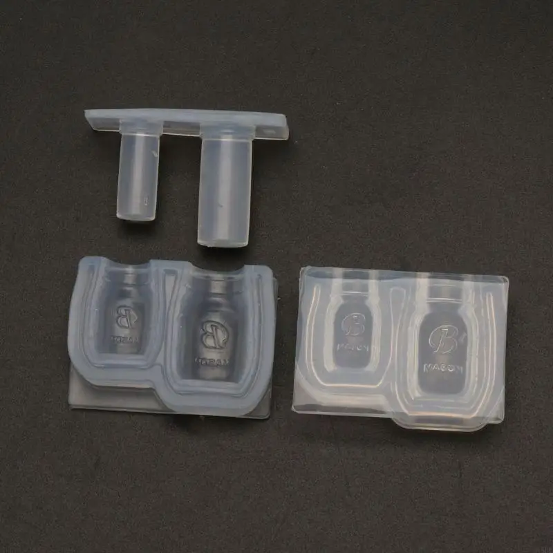 45be Silicone Jar Molds Resin Jar Mold Crystal Epoxy Round Storage Chai chai để lưu trữ DIY Kẹo dầu mật ong