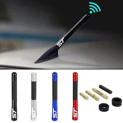 Metal Universal Carbon Fiber Car Radio Antenna Accessories For Ford ST Line Focus X 2 3 Mondeo Fiesta Kuga MK2 MK3 MK4 Explorer