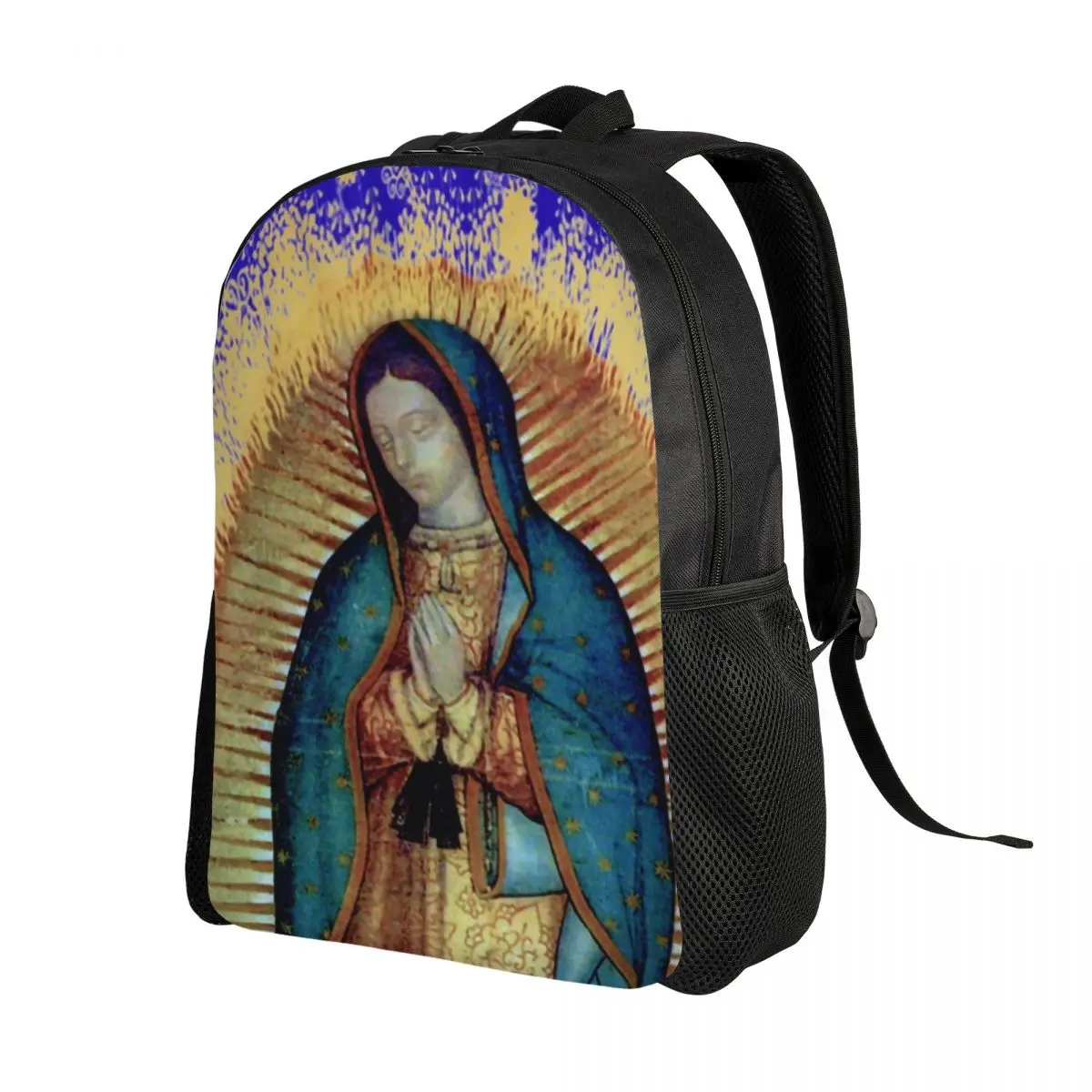 Custom Our Lady Of Guadalupe Mexican Virgin Mary Mexico Tilma Backpacks Women Men Waterproof School College Bag Print Bookbags