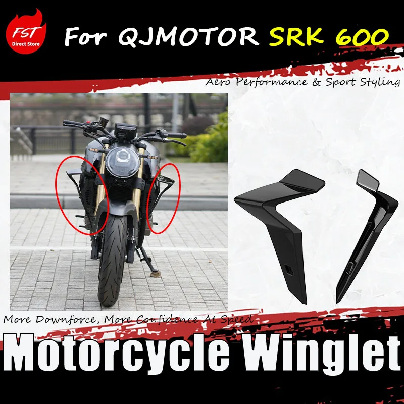 For QJMOTOR SRK 600, installation of competitive side wing airfoil without damaging the components Motorcycle Winglet