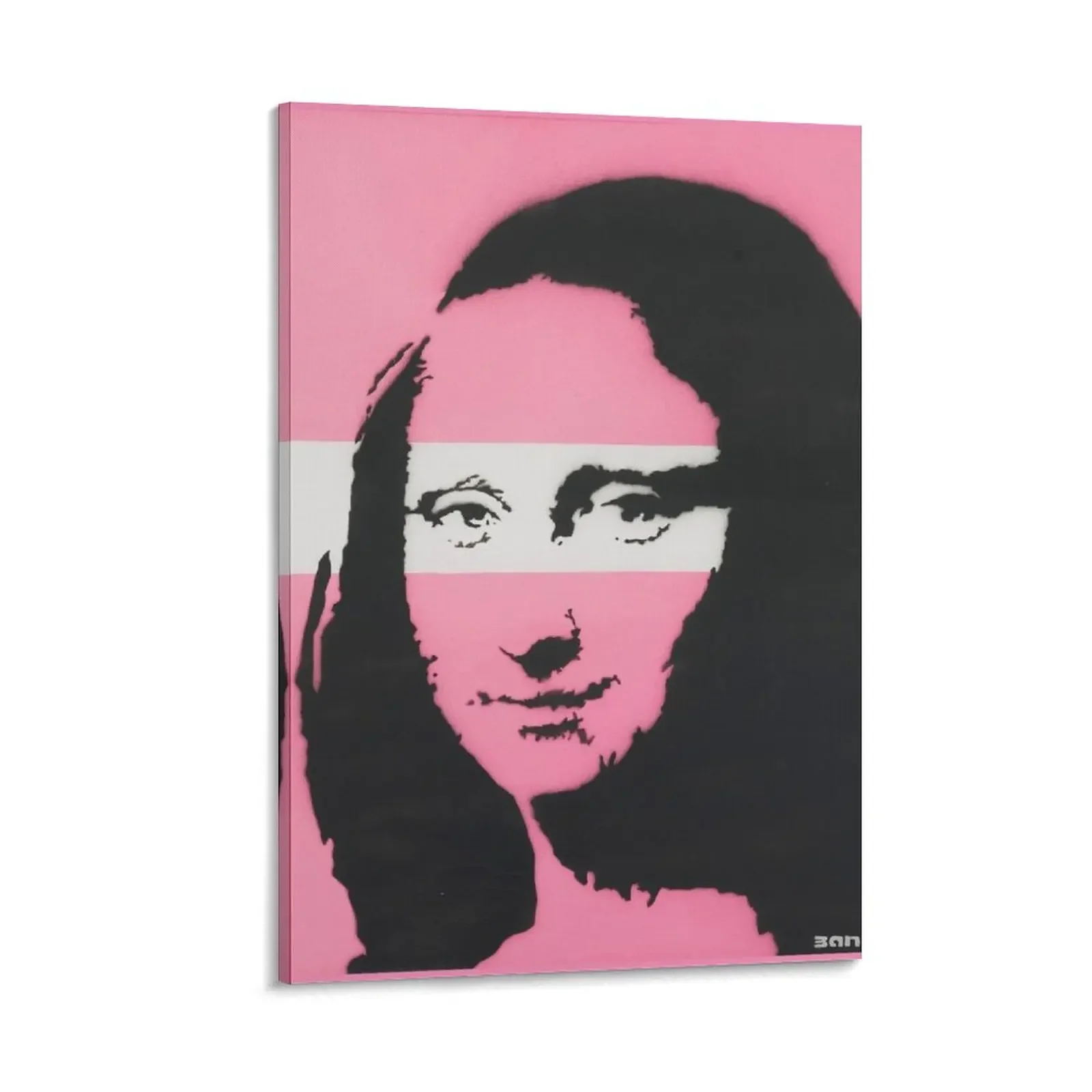 

Banksy Mona Lisa Pink Canvas Painting aesthetic room luxury home decor bedroom decoration home decor