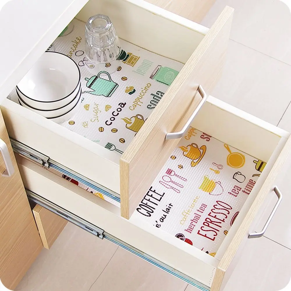 Waterproof Dust Drawer Mat Cupboards Cabinet Drawer Shelf Liners Pad Paper Cabinet Mat Cupboard Placemat Table Mat