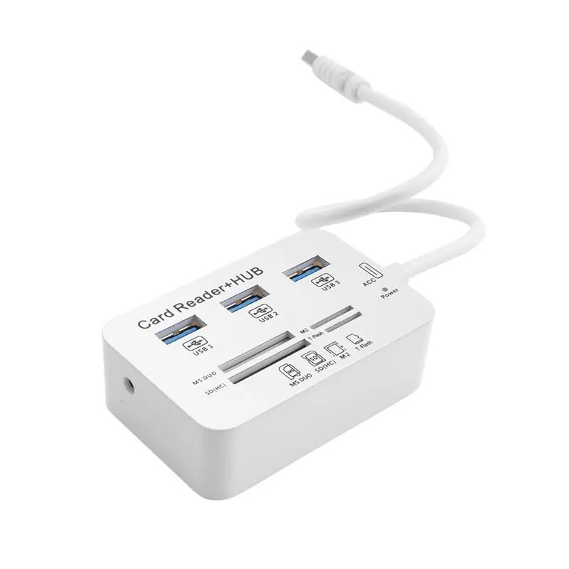USB HUB 3.0 USB Splitter 3 Ports Extensor Multi USB Extension Multiple 3 0 Hub SD Card Reader USB3.0 Expander For PC User-Friend