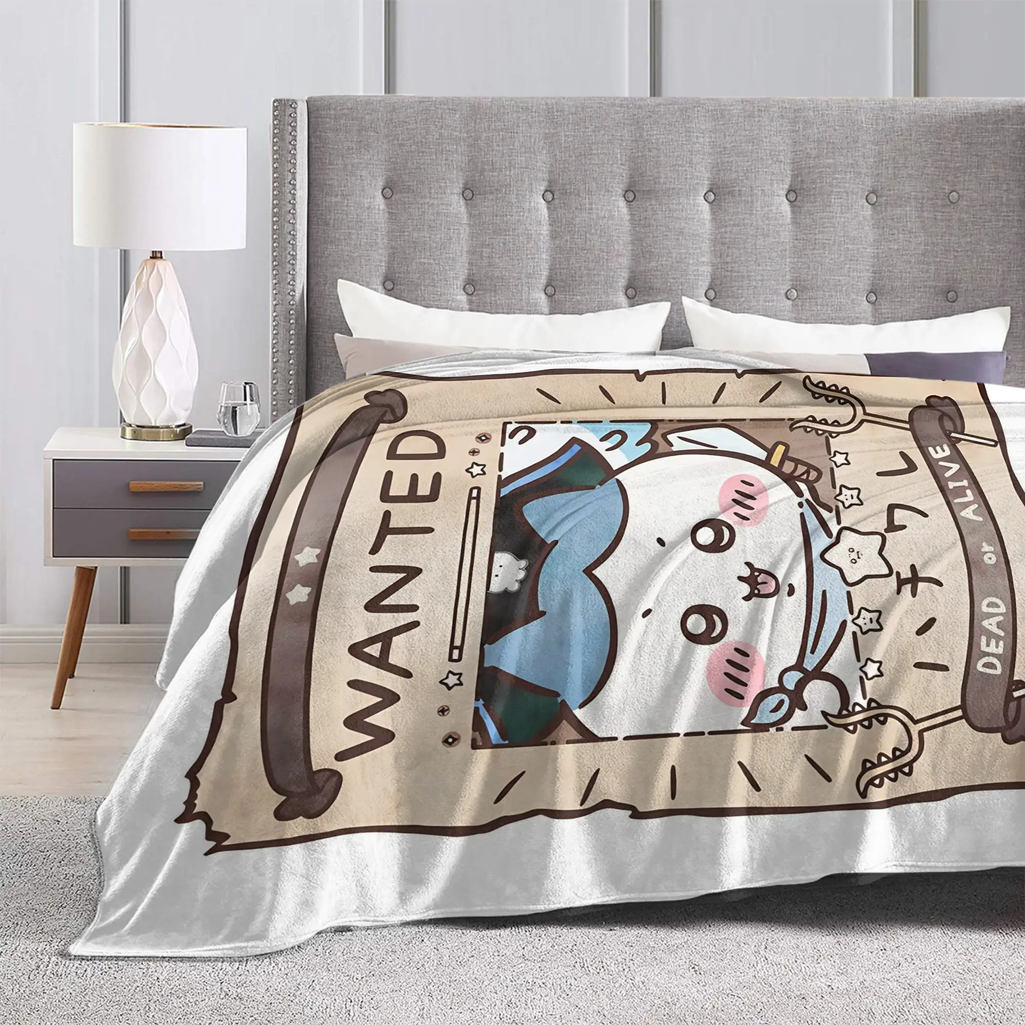 Chiikawas Wanted Dead Or Alive Bounty Blankets Velvet Autumn   Multifunction Soft Throw Blanket for Bedding Outdoor Rug Piece
