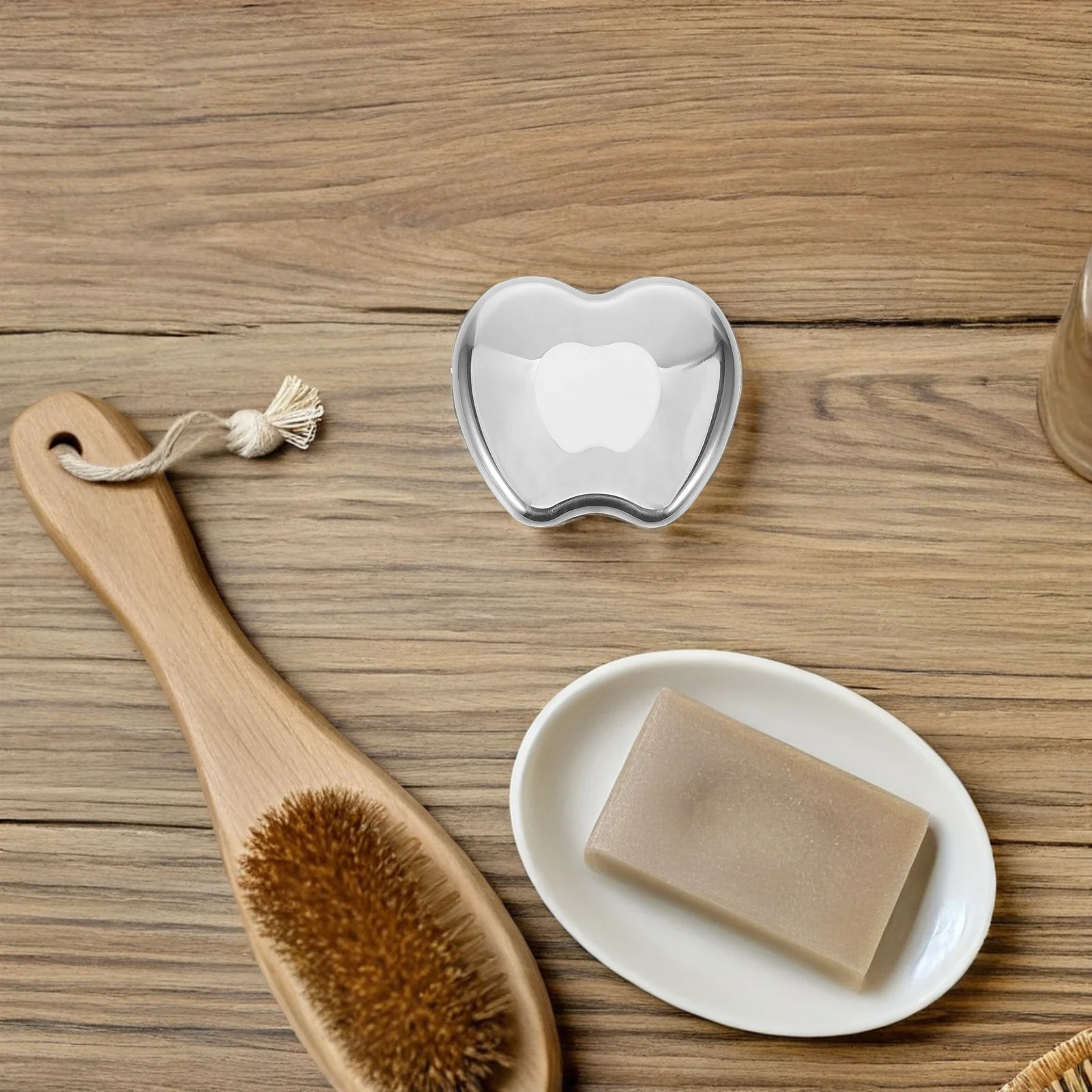 

Facial Guasha Board Stainless Steel Apple Shape Face Scraping Tool Durable Beauty Massager Portable for Neck and Face Muscle