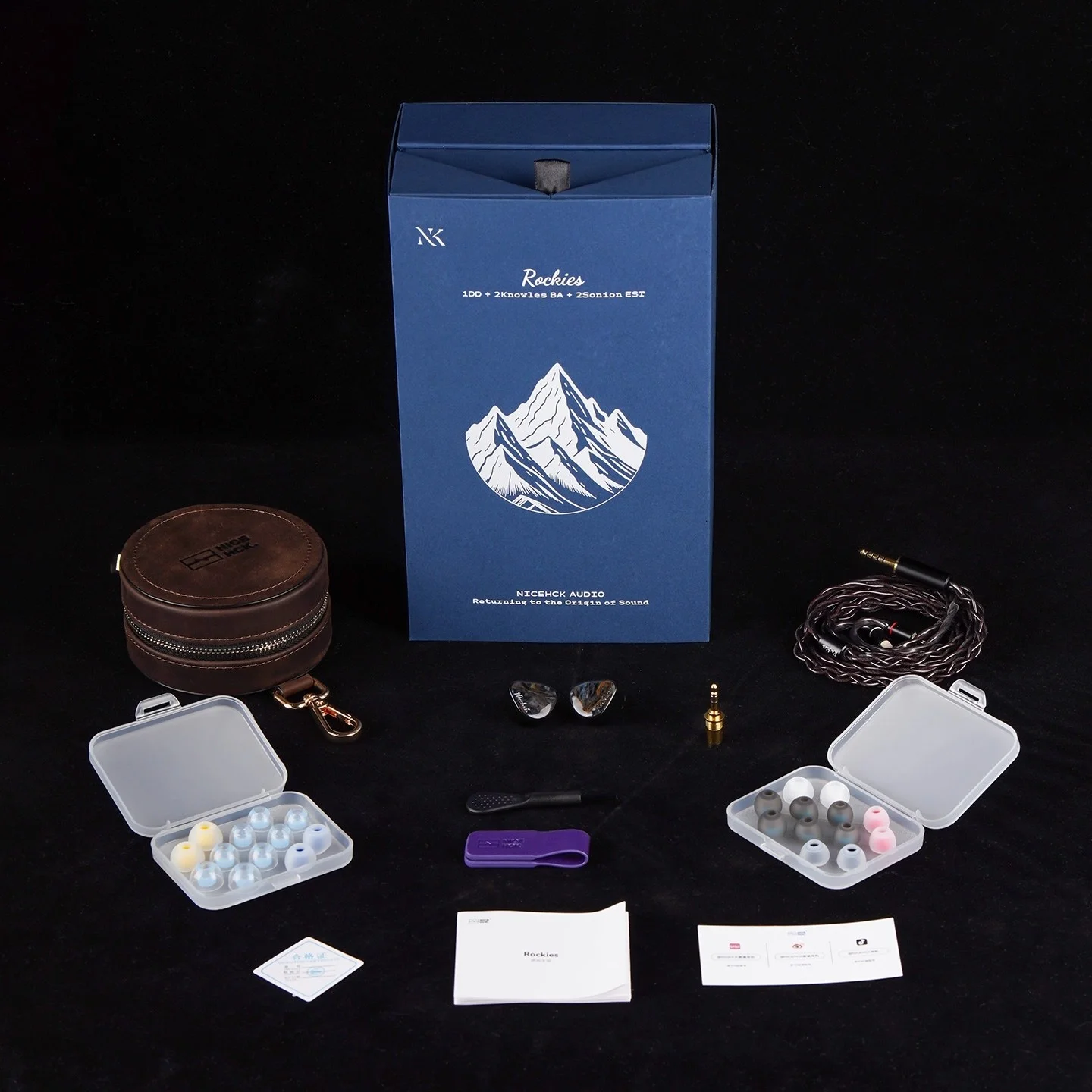 Cuffie elettrostatiche NICEHCK Rockies: unidirezionale, due driver, due elettrostatiche, qualità audio HiFi, riduzione del rumore