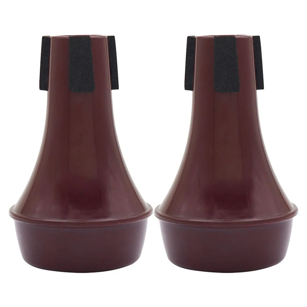 

2 Pcs Mini Weak Speaker Mute for Trumpet Trombone Mutes Accessories Practice Straight Abs Cover