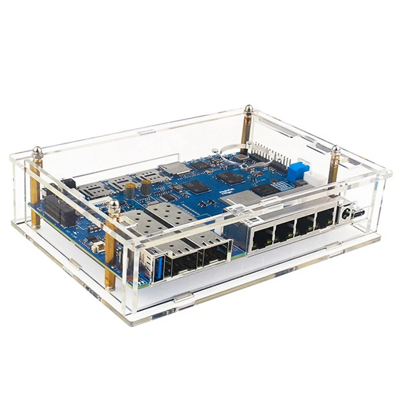 For Banana Pi R4 Acrylic Shell Development Board Open Source Router Protective Shell Can Be Installed With A Radiator Durable