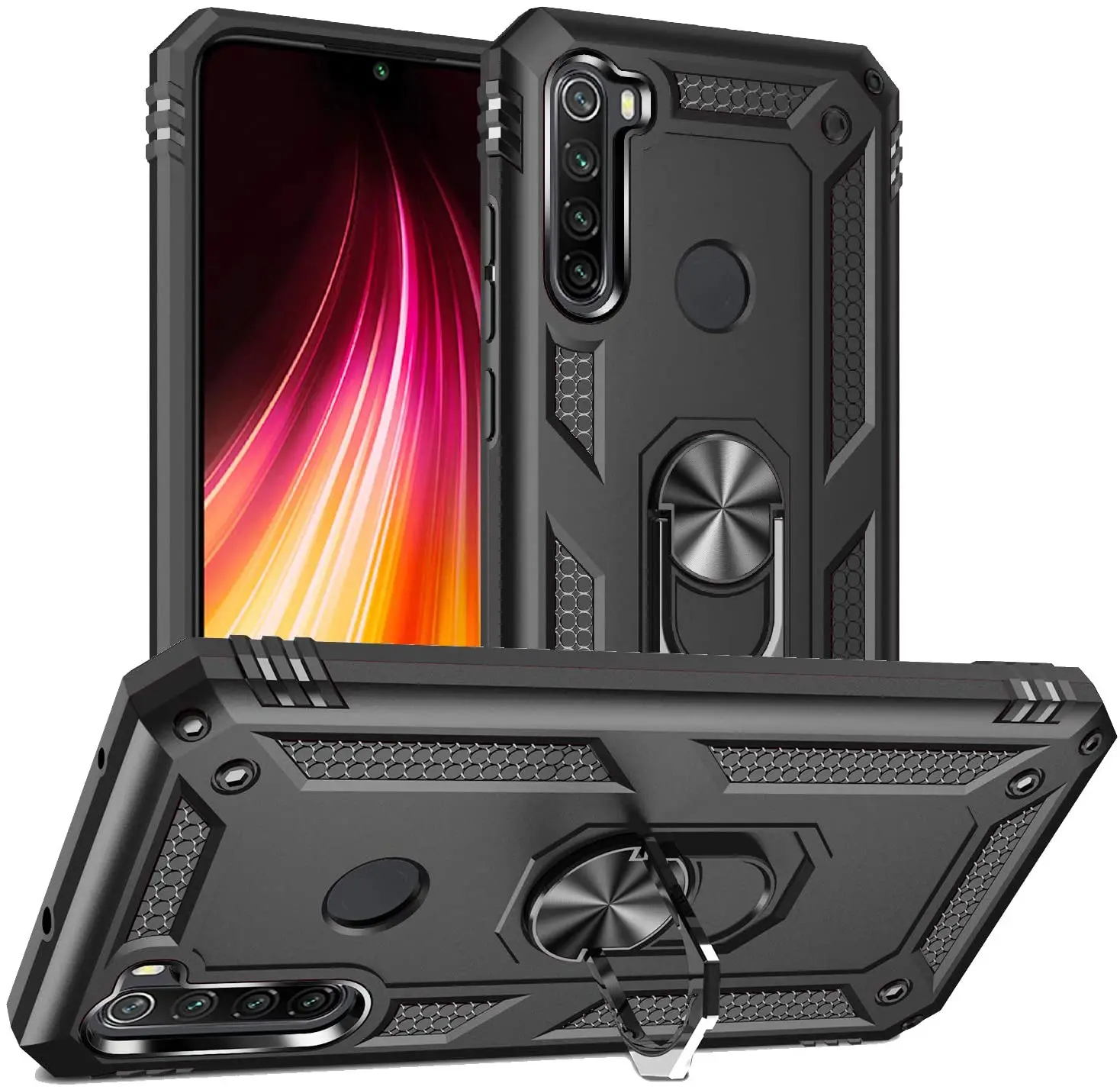 for Xiaomi Redmi Note 8T Case Cover Armor Rugged Military Shockproof Magnetic Car Holder Ring Case for Xiaomi Redmi Note 8T 8 T