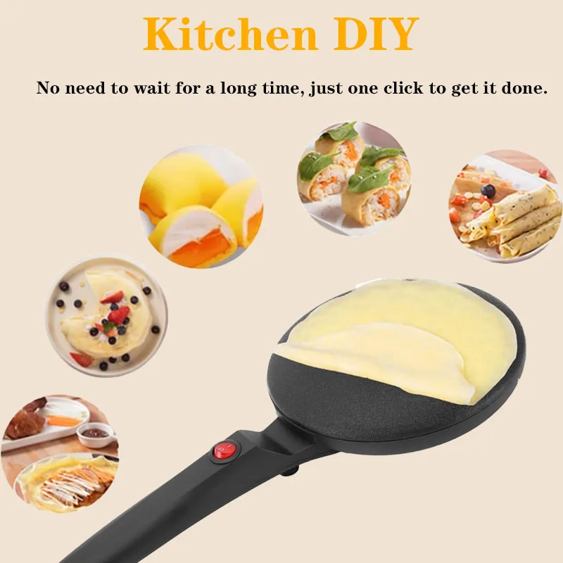 케이크 메이커 기계 전기 크레페 메이커 아침 식사 피자 베이커 팬케이크 베이킹 팬 비 스틱 팬 중국 스프링 롤 요리 팬