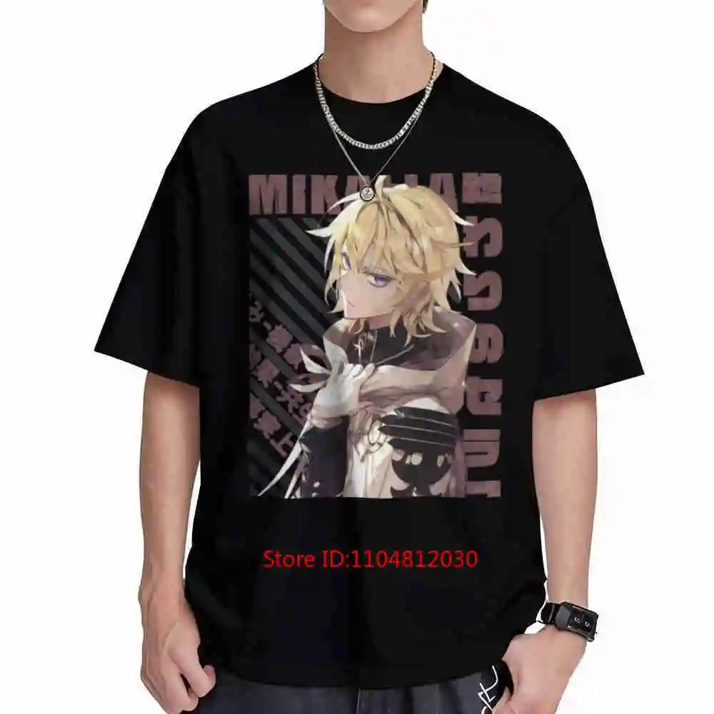 Owari No Seraph Mikaela Short Sleeve Tee 100% Cotton T-Shirt