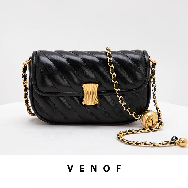 VENOF 2023 New Shoulder Chain Fashion Bag For Women Small Square Bag Crossbody Luxury Designer Classic Retro Trend High Quality