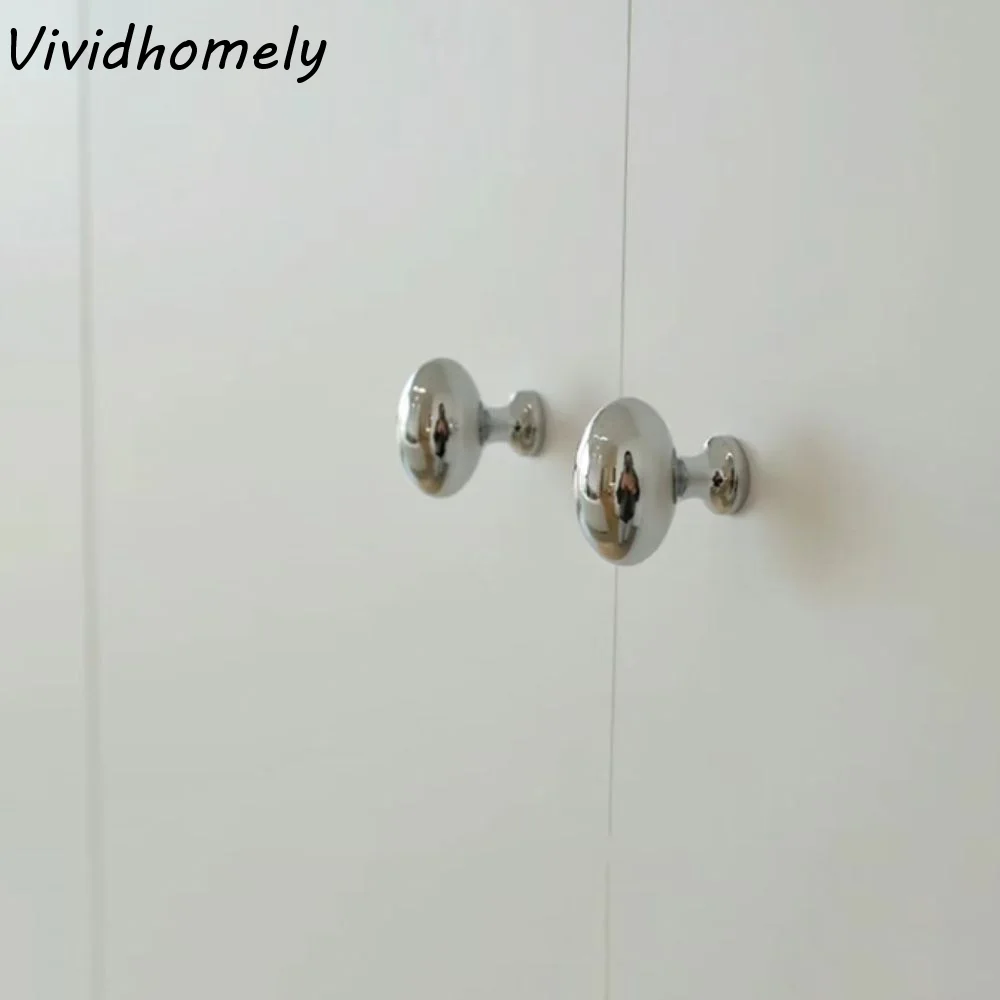 

Мебельные ручки Pigeon Egg Brass, ярко-хромированные серебристые ручки для ящиков, прочные длинные фурнитурные ручки для шкафов