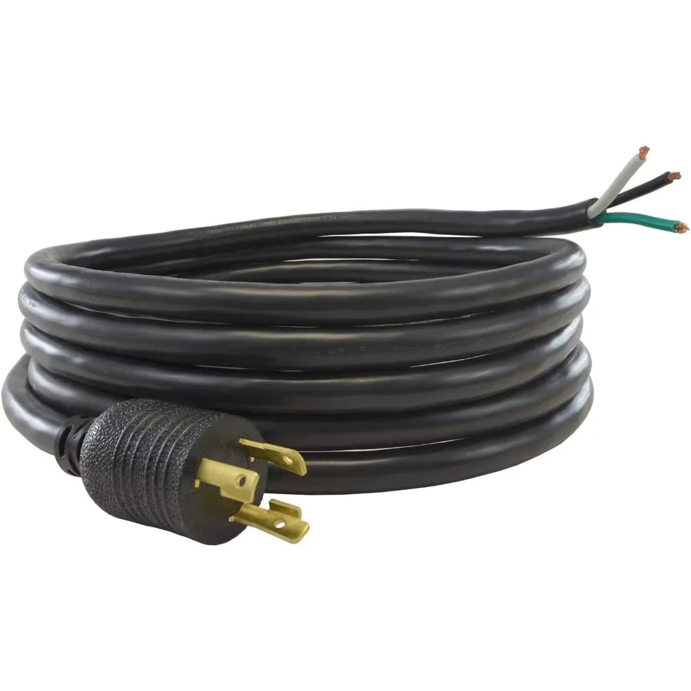 

15-Foot 30-Amp 250-Volt Locking Power Cord for L6-30P to SJTW Connectors