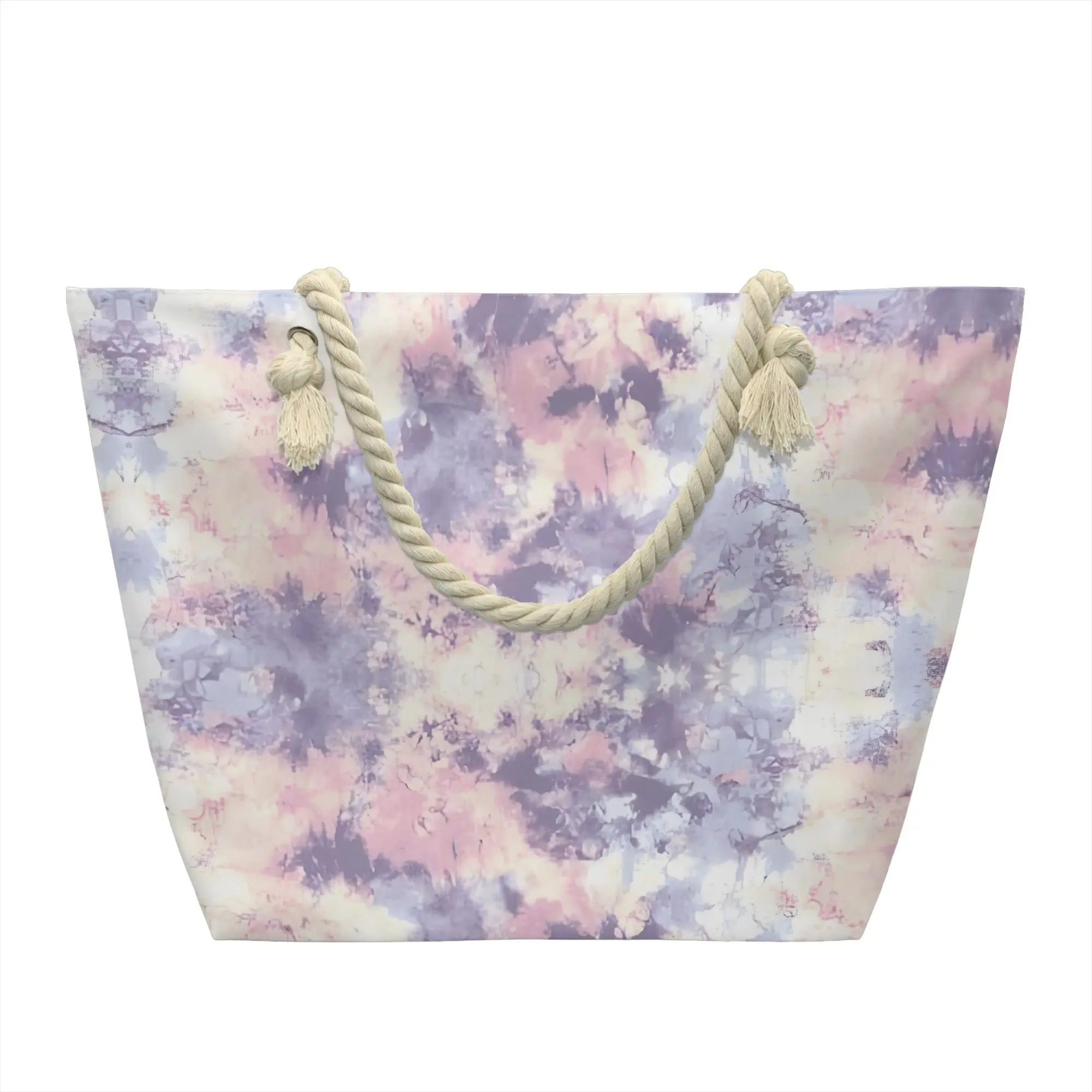 Tie Dye Grocery Shopping Tote Bag Women Custom  Canvas Shoulder Shopper Bag Large Capacity Handbag