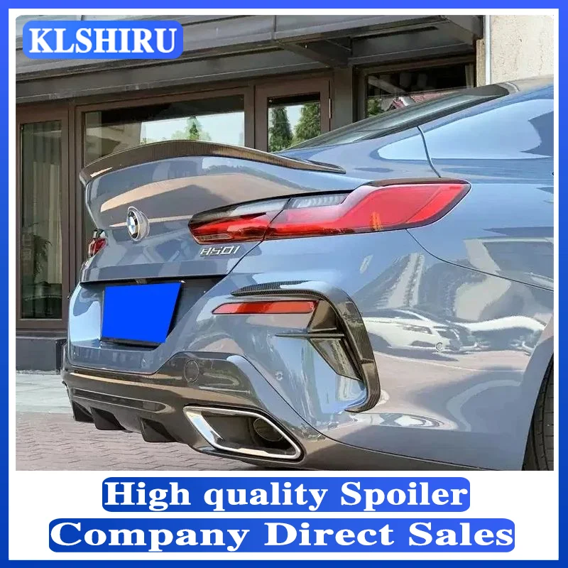 Car Styling Rear Trunk Spoiler Wing Lip For BMW 8 Series G16 4 Doors 2019 - UP 840i V Style Carbon Fiber Rear Trunk wings