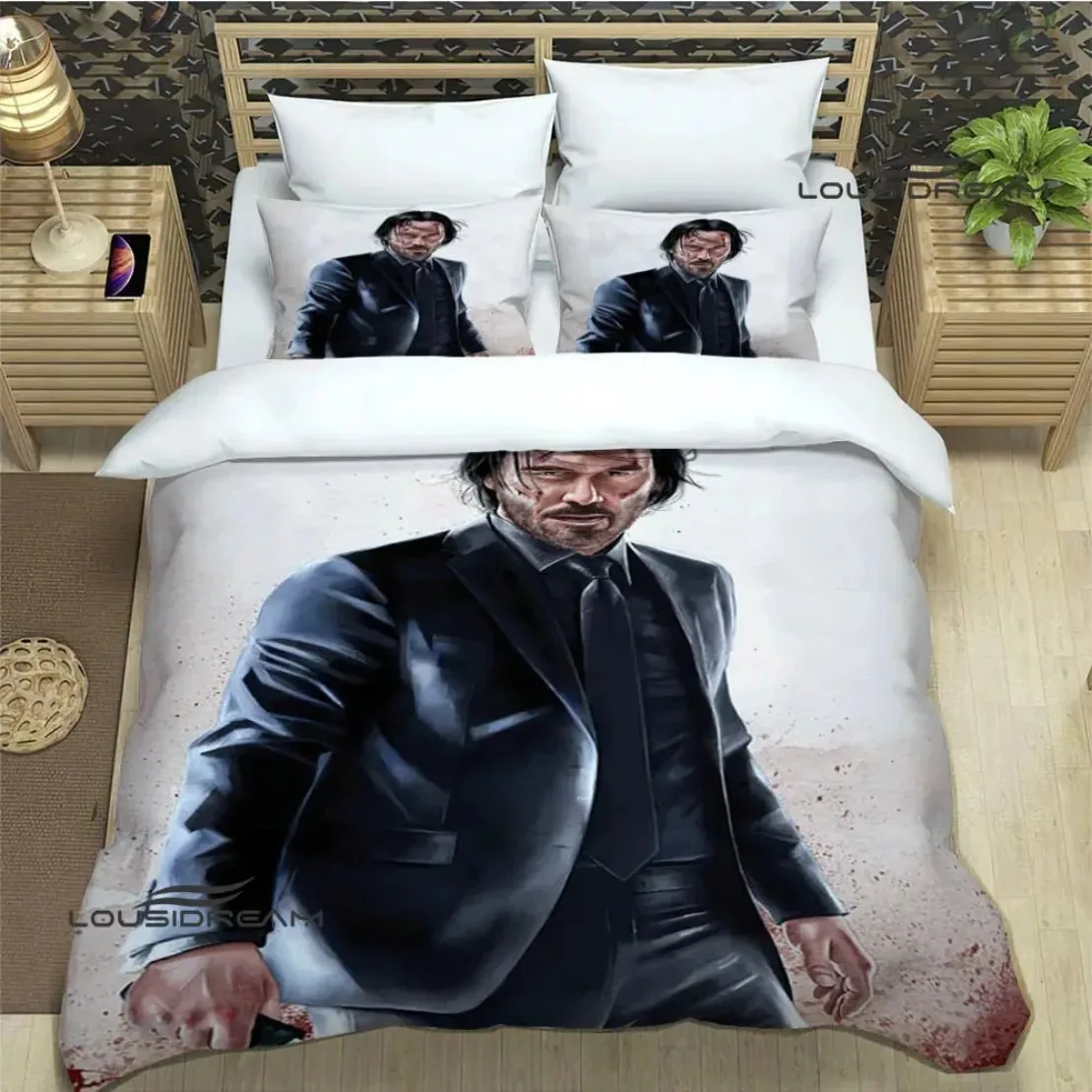 

Movie John Wick Bedding Set For Bedroom Soft Modern Bedspreads Comefortable Kids Duvet Cover Quilt Cover And Pillowcase