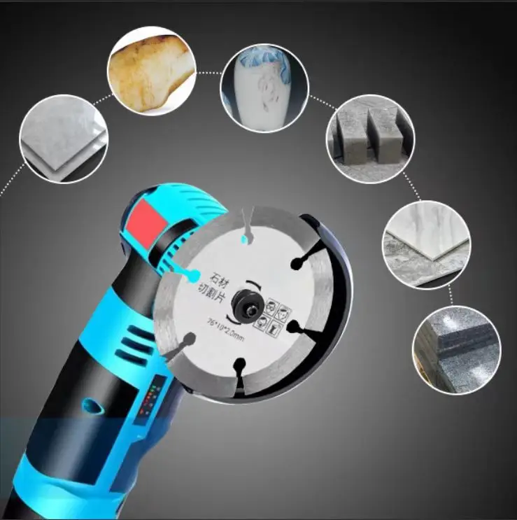 75mm 3インチ合金木材切断鋸刃、リチウム電動チェーンソー、ミニアングルグラインダー切断機用固定刃