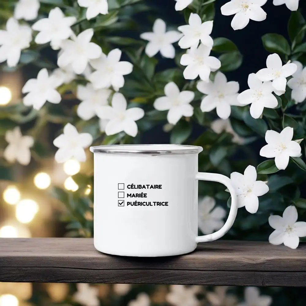 

The Best Nursery Nurse Funny Enamel Mug Teacher Appreciation Gifts Perfect Teacher Day Gift Personalized Cup for Nursery teacher