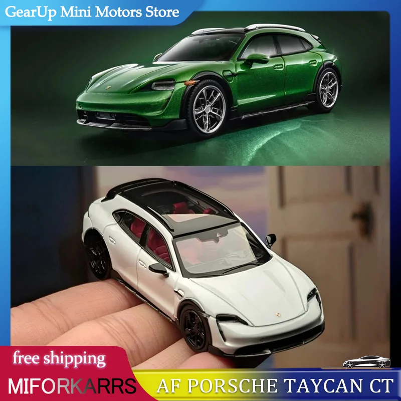 

Новая модель Aether Forge Af 1:64 Porsche Taycan CT Shooting Brake, литая под давлением, из сплава, миниатюрная, лимитированная серия, игрушка-подарок