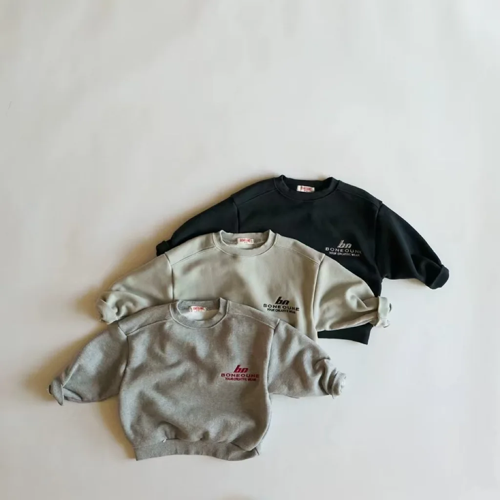 2025 Autumn New Baby Long Sleeve Clothes Set Boys Girls Letter Print Sweatshirt + Pants 2pcs Suit Kids Toddler Casual Outfits