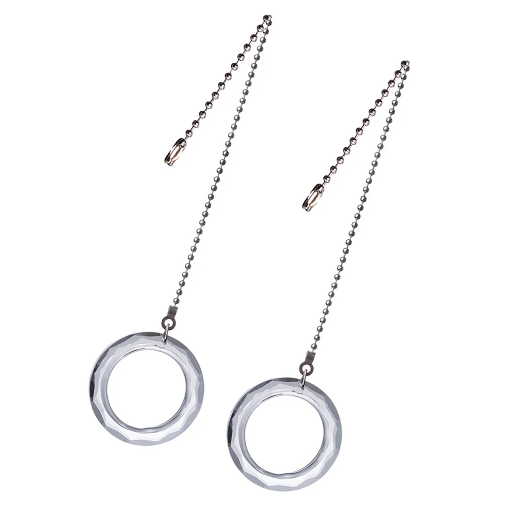

2Pcs Crystal Ring Light Pendant Fan Pull Chain for Ceiling Fan Lamp Home Decor Decorative Hanging Accessory Pull Chain