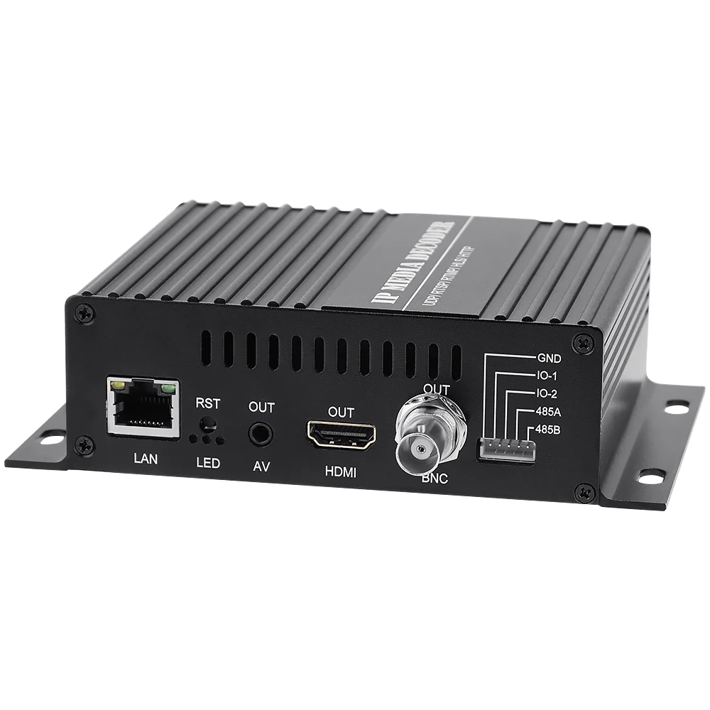 H.265 H.264 4K Video Streaming Decoder IP Camera to HDMI + CVBS AV Output for Decoding SRT HLS M3U8 UDP RTMP RTSP
