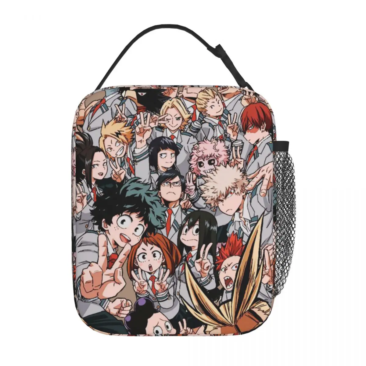 

My Hero Academia Lunch Bags High Capacity Katsuki Todoroki Toga Reusable Thermal Bag Tote Lunch Box School Picnic Girl Boy