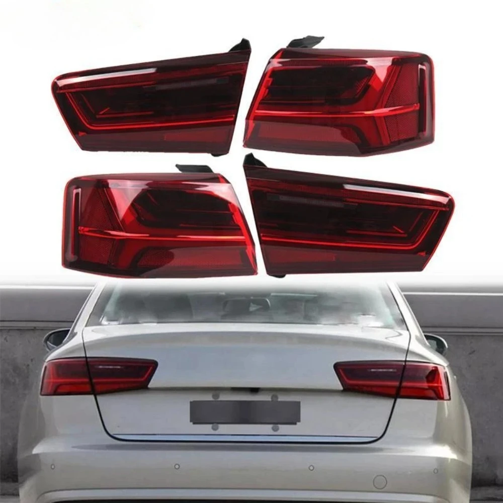 

Левый/правый внешний автомобильный светодиодный задний фонарь для Audi A6 C7 седан (файлифт) 2015-2018 задний стоп-сигнал 4G5945093E 4G5945094E 4G5945095E