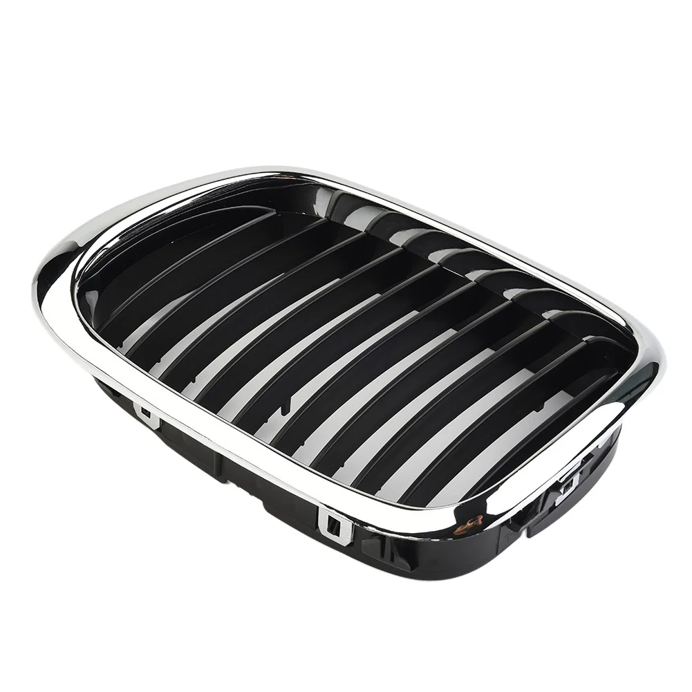 1 para kratek do BMW E39 5-series 525 530 535 540 M5 1998-2003 przedni chrom czarny Grill Grill części zewnętrzne samochodu zamienny