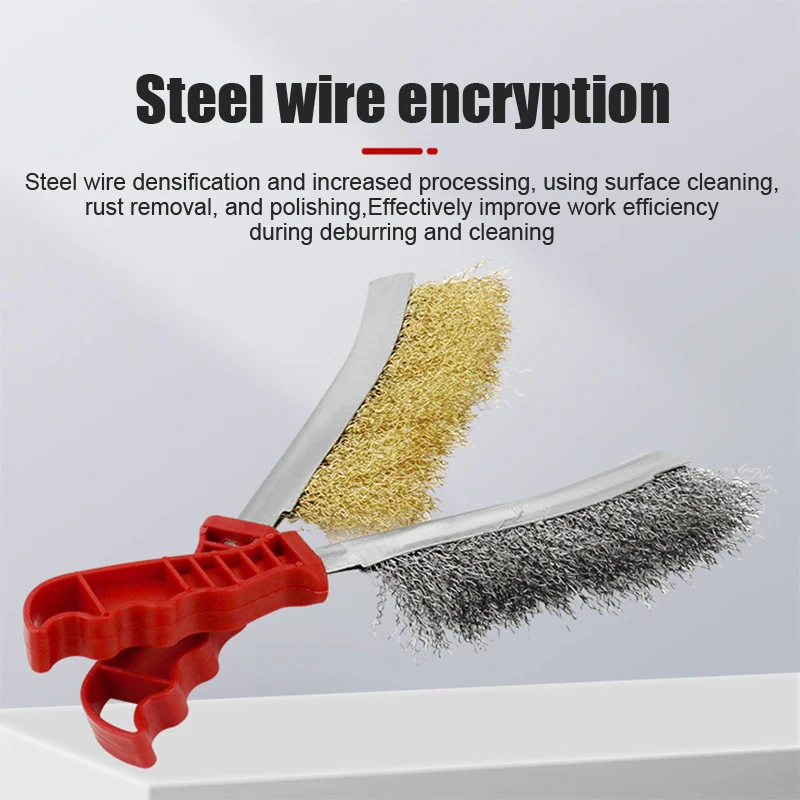 Cepillo de alambre de acero Cepillo de rodillo de eliminación de óxido de metal Cepillo de limpieza de barbacoa pulido Adecuado para limpiar rejillas de barbacoa