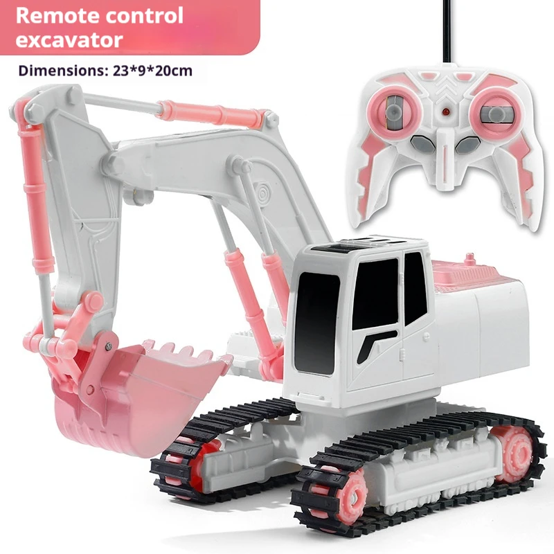 รถขุดของเล่นบังคับวิทยุ ทำจากโลหะผสม จำลองรถบรรทุกก่อสร้าง รถขุดไฟฟ้า ของเล่นวิศวกรรม สำหรับเด็กผู้ชาย เป็นของขวัญ