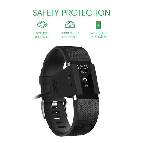 Fast Charger Cable For Fitbit Charge 2 3 4 SE Watch Replacement USB Charging Cradle Dock Adapter for Fitbit Charge 2 Tracker