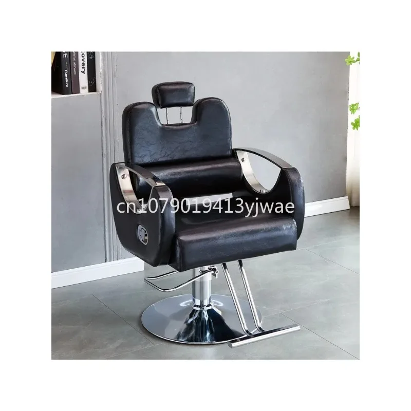 Hairdressing Chair Hair Salon Private Network Red Barber Shop Chair Can Be Put down Lifting Rotating