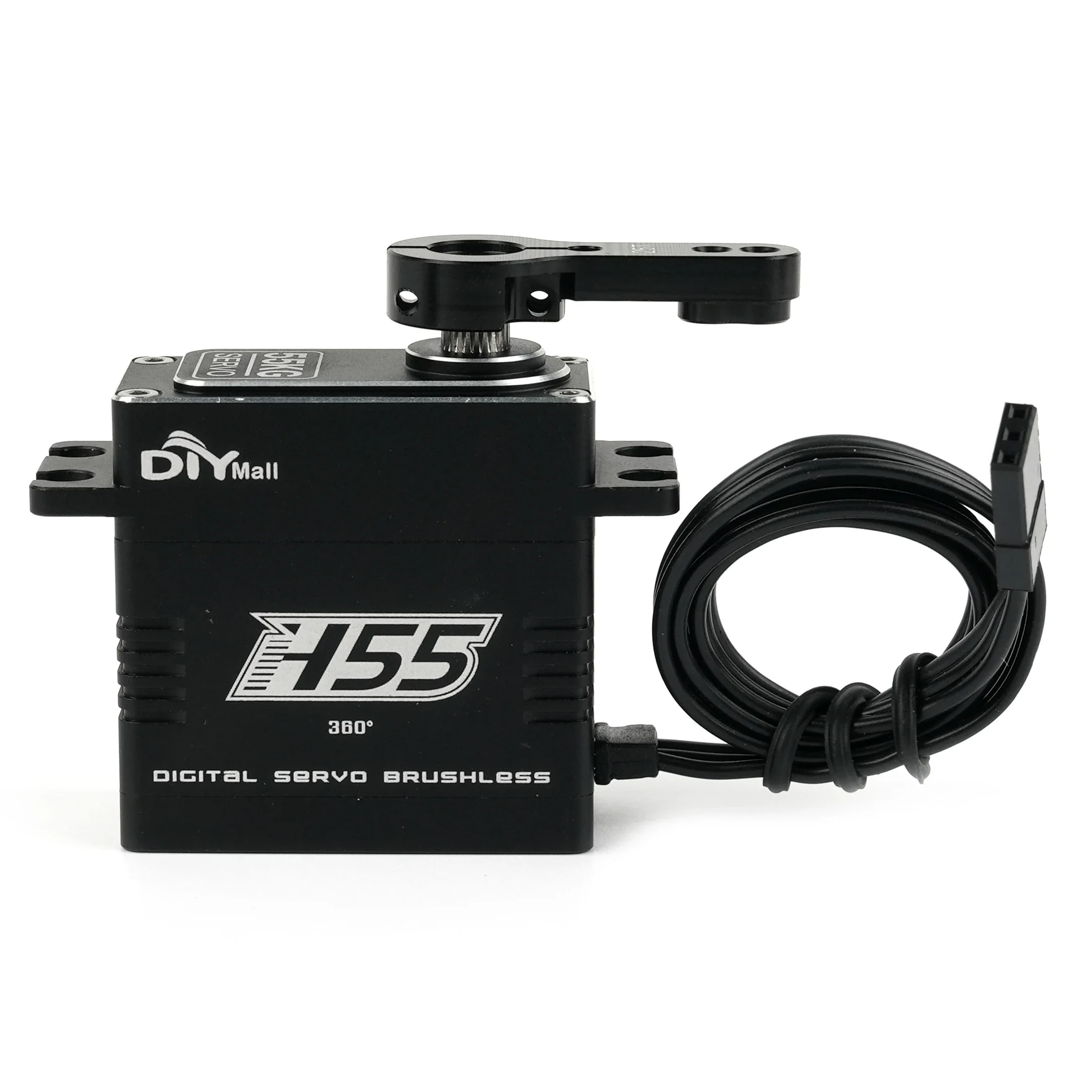 Servos digitales PWM de 55kg, Motor sin escobillas de Metal H55 de cuerpo completo, Servo resistente al agua, Servo de alto par para Robots de coche teledirigido 1/8 1/10 1/12