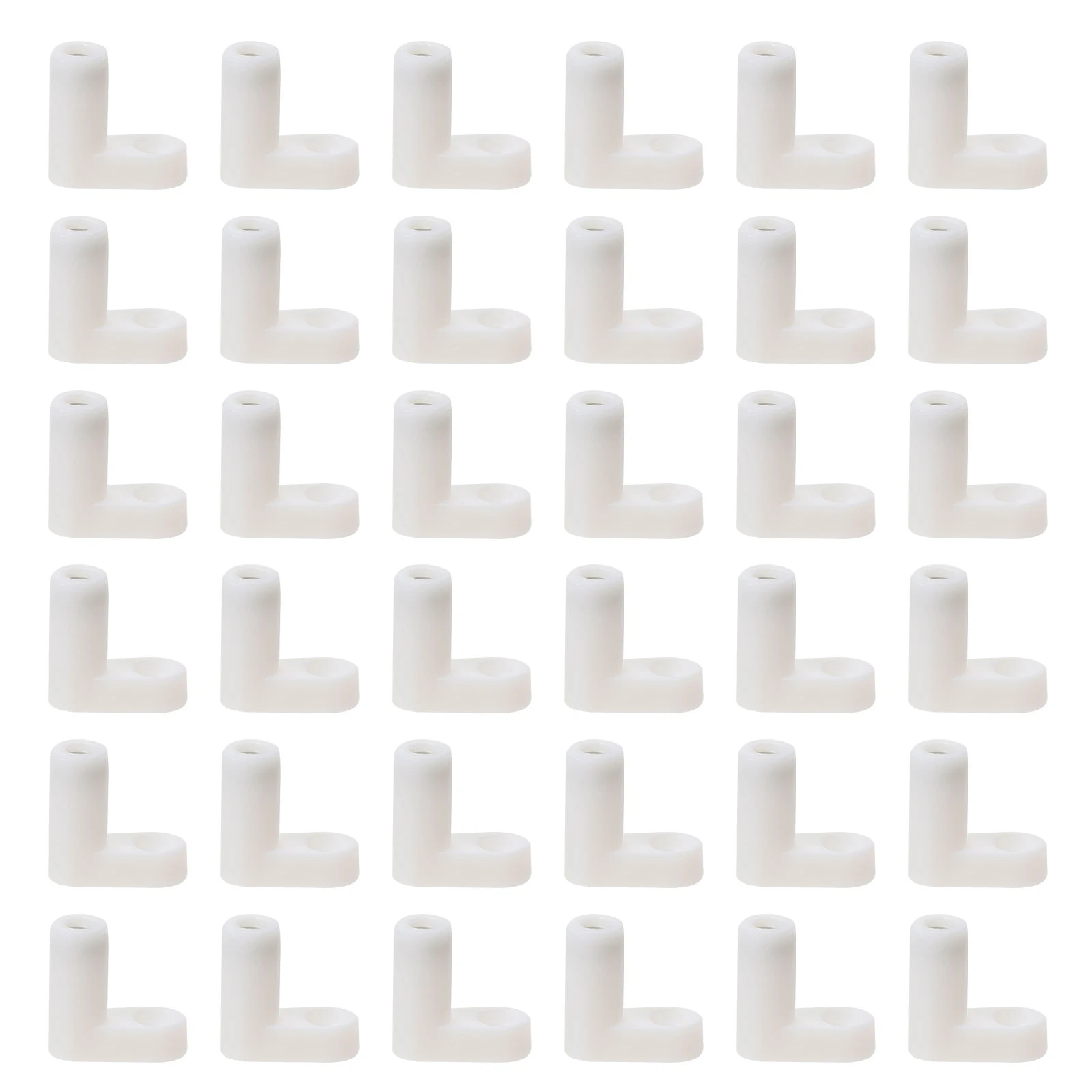

100Pcs Corner Bracket Pcb Accessories Sturdy Durable Reusable Plastic White Corner Brace Right Angle Bracket Joint Fastener