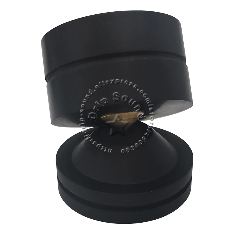 43 мм/1,69 дюйма, регулируемый динамик из черного дерева, HIFI аудиоусилитель, противоударная подставка, изолирующая подставка для ног, базовые подушечки # Черный
