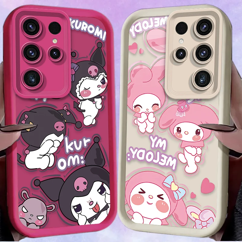 سانريو كورومي بلدي ميلودي قضية الهاتف لسامسونج غالاكسي S24 S25 S23 الترا S22 S21 زائد FE A36 A56 A26 A16 A06 A15 A25 A35 A55 5G