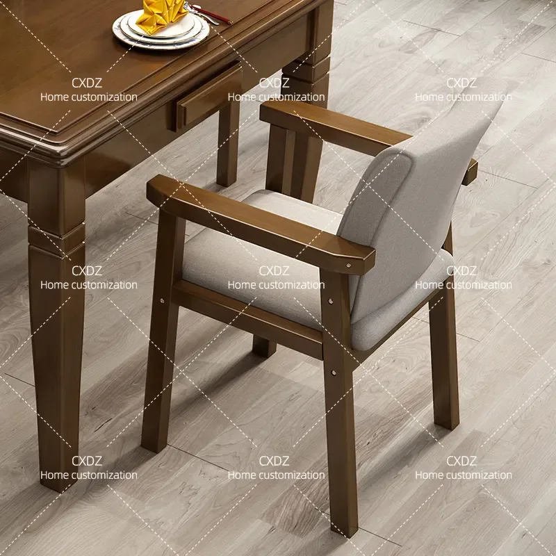 Solid Wood Mahjong Table Household Dual Purpose Dining and Card Game Table High End Hand Rubbing Chess Board for Dormitory