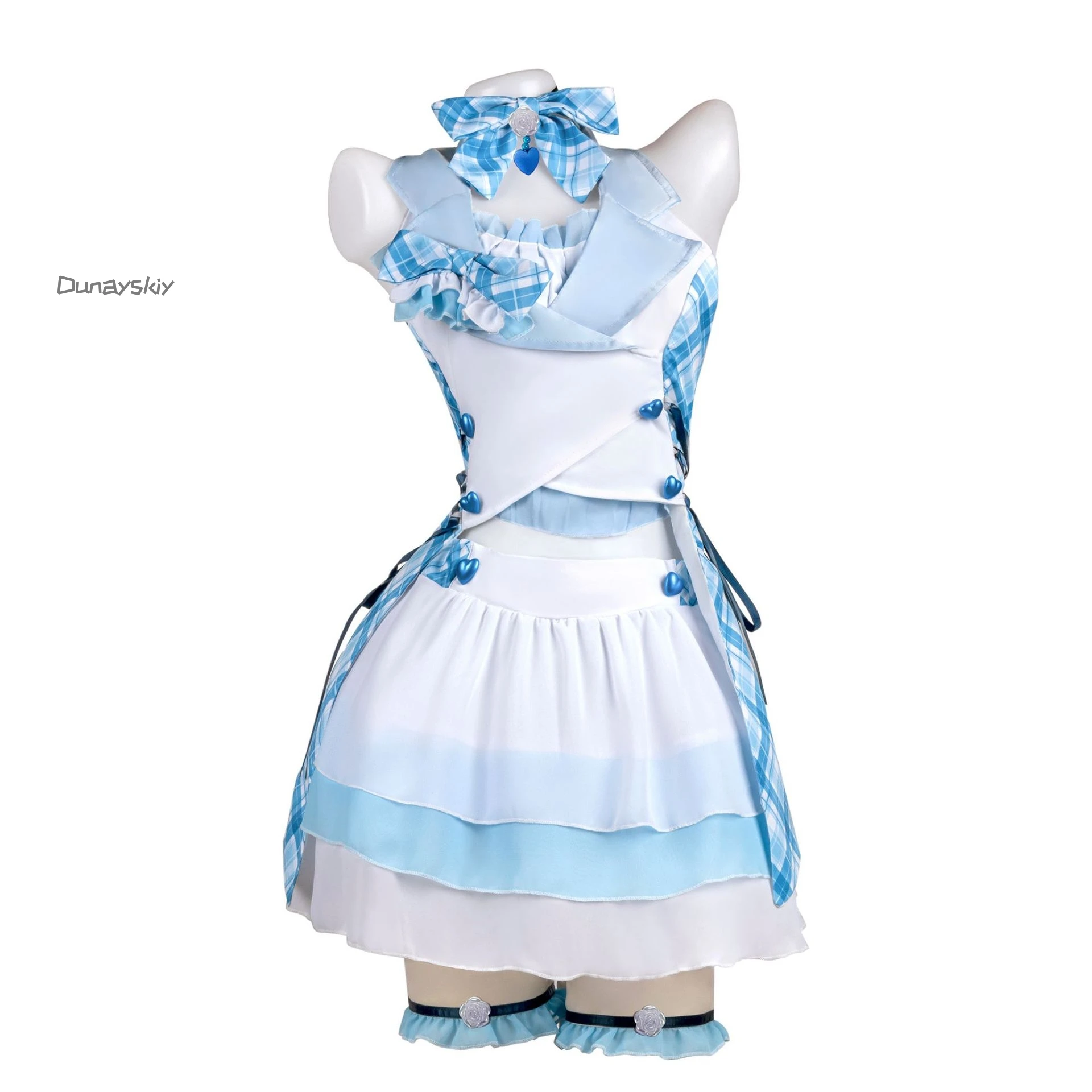 Juego Anime Nekopara vainilla Chocola disfraz de Cosplay Nekomimi Paradise peluca estampado traje de sirvienta mujer Sexy traje de Carnaval Kawaii