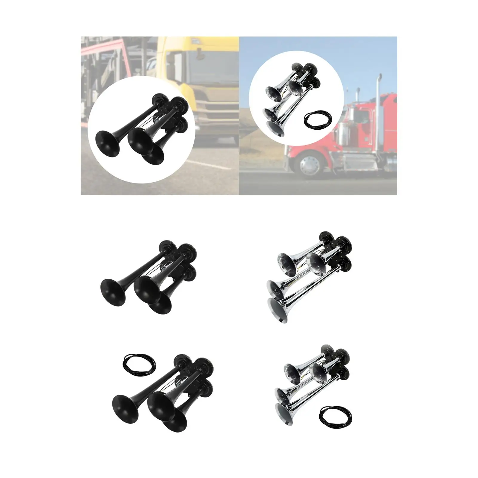 

Профессиональный комплект для модификации автомобильного воздушного гудка: универсальный, с четырьмя трубами, для внедорожников, поездов, легковых и грузовых автомобилей