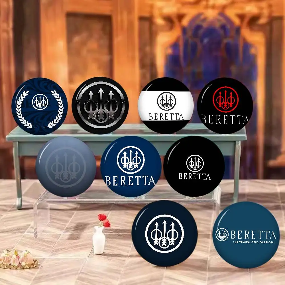 Vintage B-Beretta LOGO New  Brooches Soft Button Pin Funny Silly Gnarpy on A Skateboard Meme Badge Gamer Collection Gifts