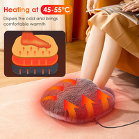 USB Plug Winter Electric Foot Heating Pad Under Desk Household Foot Warmer Heater Soft Plush Foot Warming Thermostat Warm Mat