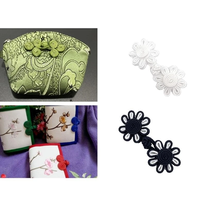 Handmade Flower Knot Button Sewing Fasteners Cheongsam Closure for Tang Suit