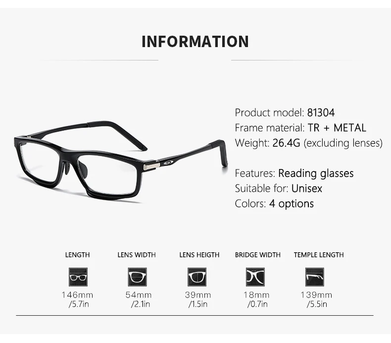 Lichtempfindliche Farbwechsel-Sport-Reise-Multifokusbrille für den Außenbereich mit langem und nahem Dual-Purpose-Lesebrille 81304 – Detail 5