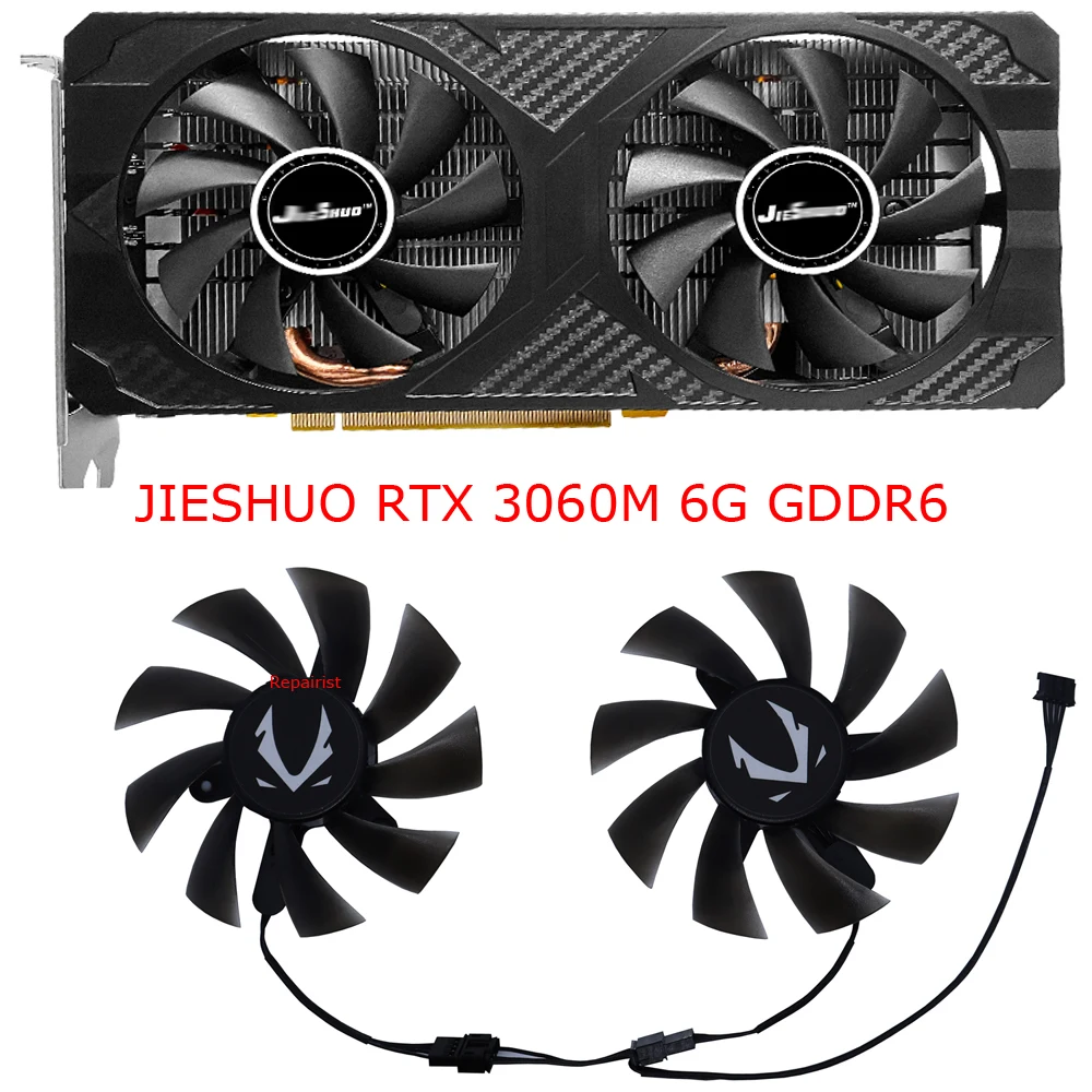 2Pcs/Set,PLA09215B12H,Video Card Fan,GPU Cooler,XY-D0915B,For JIESHUO RTX 3070 8g,For JIESHUO RTX 3060 12G,JIESHUO RX 580 8G