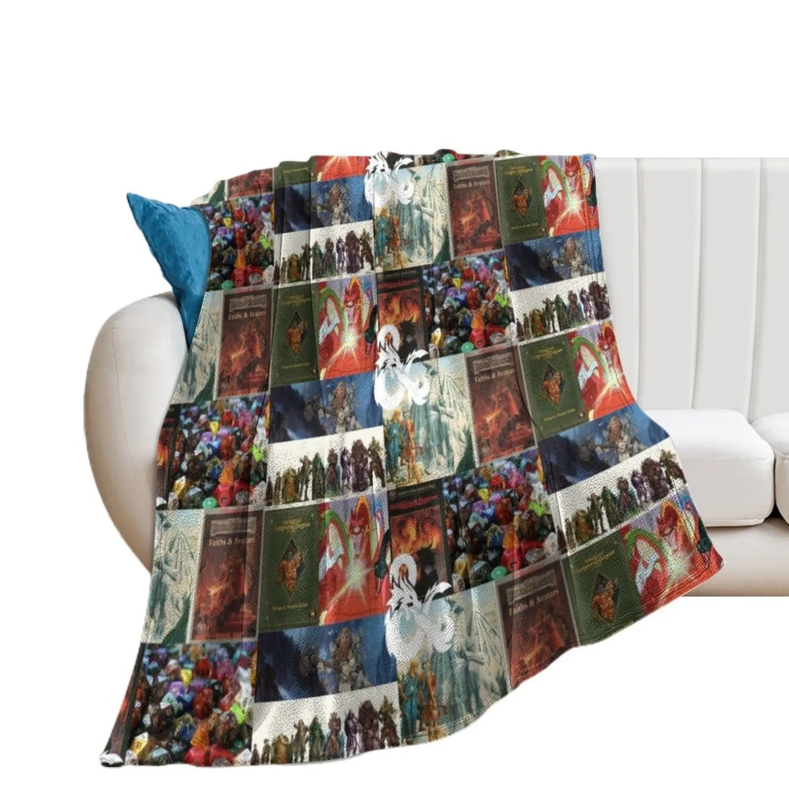 D&D Collage Throw Blanket Thins Picnic heavy to sleep Blankets