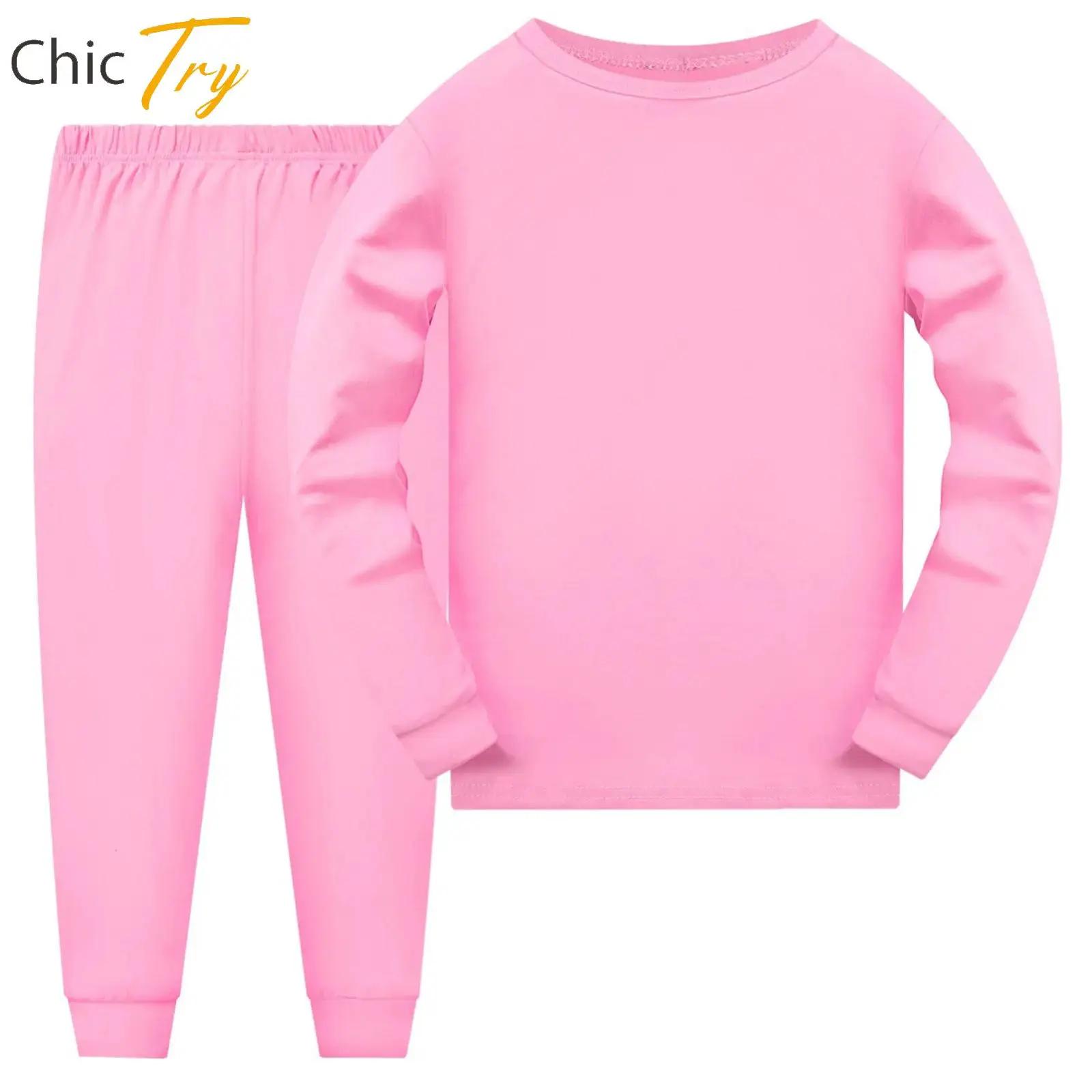 

Girls Boys Solid Color Pajama Set Kid Holiday Sports Casual Daily Wear Homewear Loungewear Long Sleeve Sweatshirt+Sweatpants Set