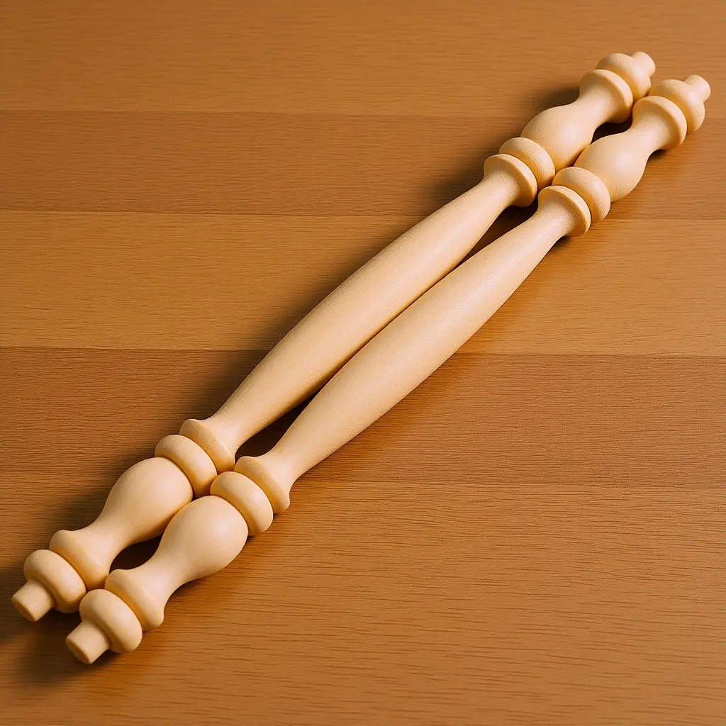 2 Peças de Espindilhas de Madeira Maciça para Decoração de Móveis, Acessórios Clássicos para Cabeçalho de Coluna, Espindilhas de Madeira para Escadas Internas