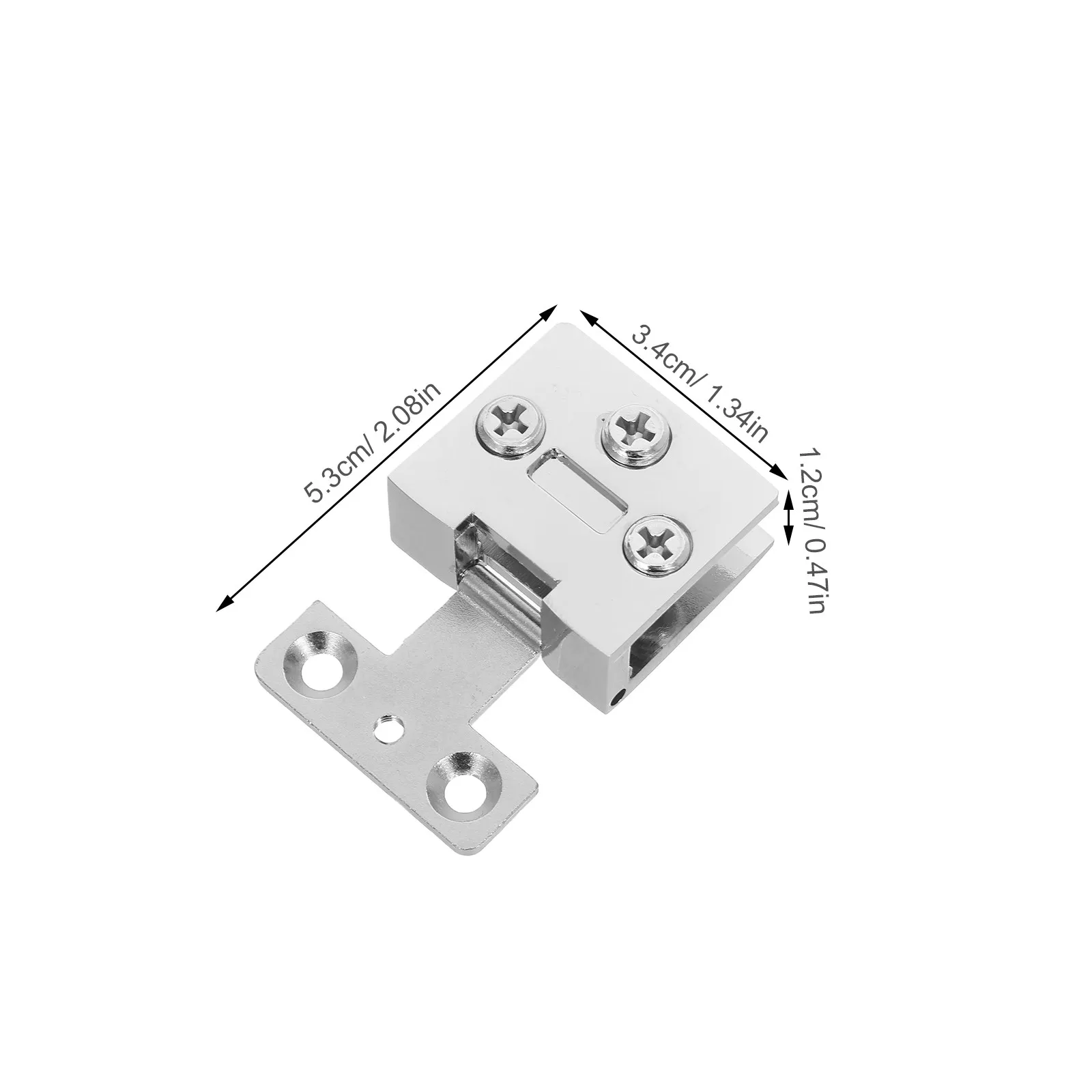 4Pcs Heavy Duty Glass Door Hinges 3-8Mm Tempered Glass Cabinet Hinges No Drilling Needed Smooth Silent Close for Wine Cabinets
